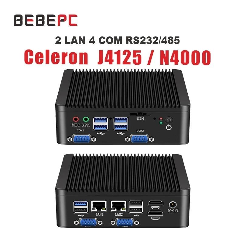 BEBEPC- ̴ PC Ҹ,  J4125 ھ, N4000, 2 LAN, 4 COM, ũž ǻ,  10 , , , ̴pc